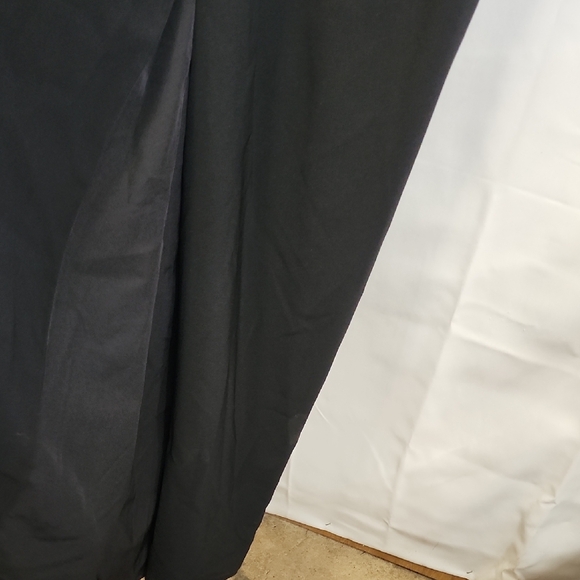 (0459) Lauren Ralph Lauren Black Maxi Dress with Notched Collar - Picture 6 of 11